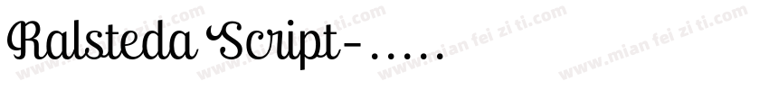 Ralsteda Script字体转换